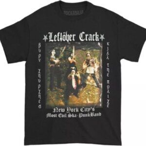 Leftover Crack Men's Black Metal T-Shirt Short Sleeve